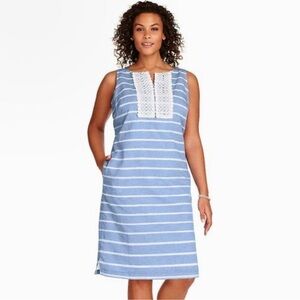 Talbots linen dress good condition Sz 6p
